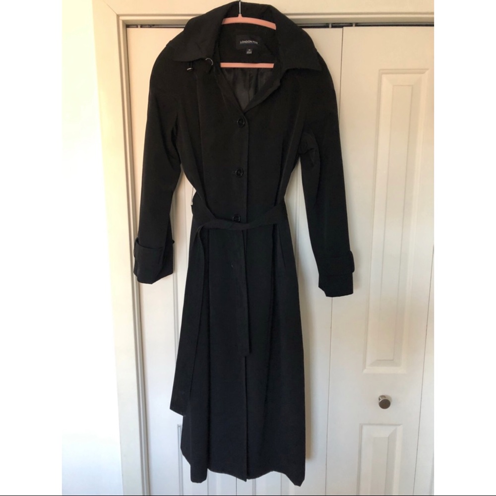 Rain trench coat with hood